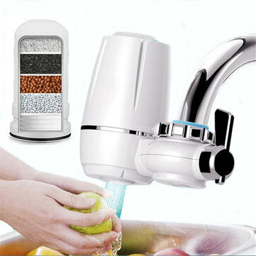 PureFlow™ Faucet Water Purifier – Universal Tap Filter with Activated Carbon Filtration
