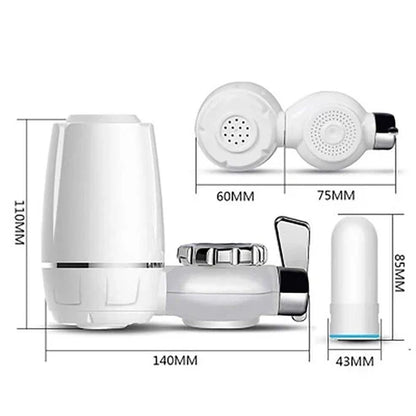 PureFlow™ Faucet Water Purifier – Universal Tap Filter with Activated Carbon Filtration