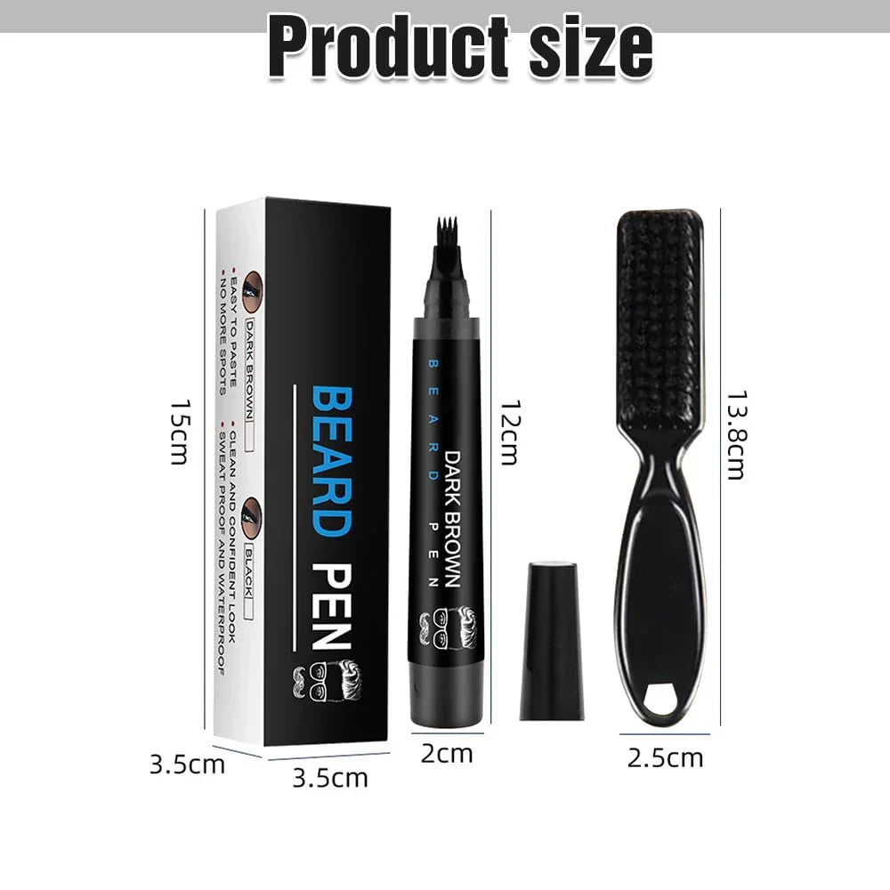 BeardGuard™ Beard Pencil Kit – Waterproof & Sweatproof Filler Pen for Fuller Beard