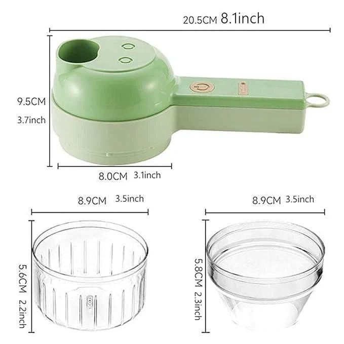 ChopMaster 4 in 1 Portable Electric Vegetable Cutter Set