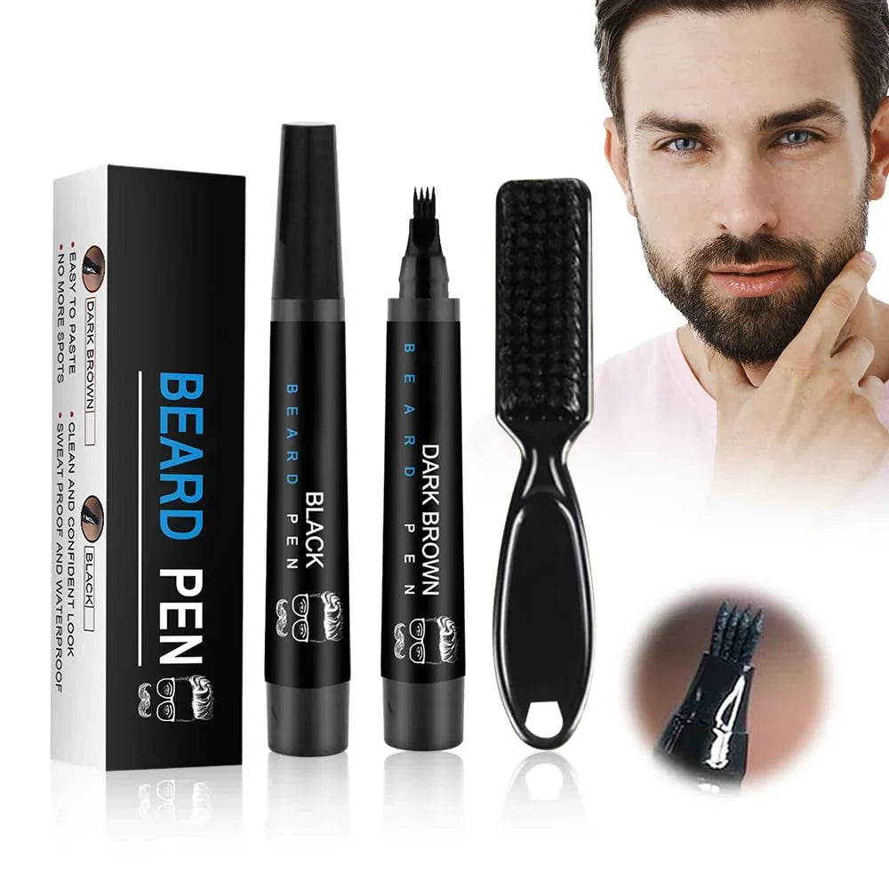 BeardGuard™ Beard Pencil Kit – Waterproof & Sweatproof Filler Pen for Fuller Beard