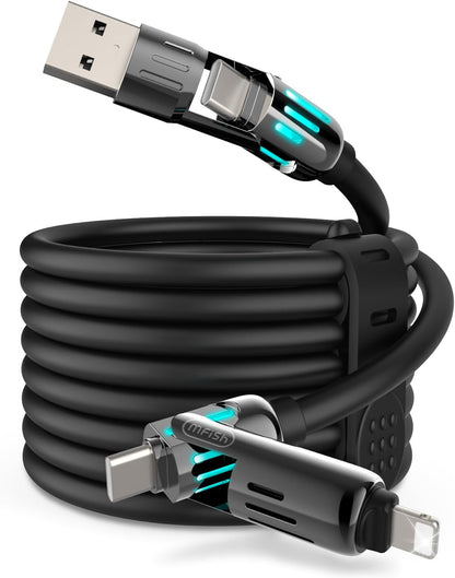 ChargeMaster™ 240W 4-in-1 USB-C Fast Charging Cable – Universal 4-Device Compatibility