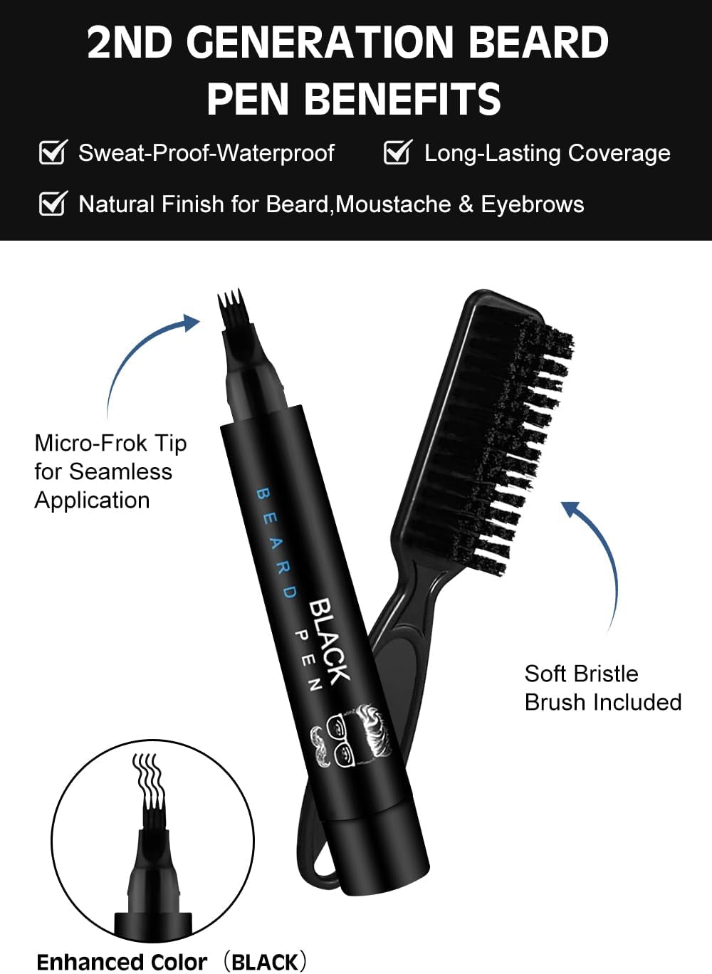 BeardGuard™ Beard Pencil Kit – Waterproof & Sweatproof Filler Pen for Fuller Beard