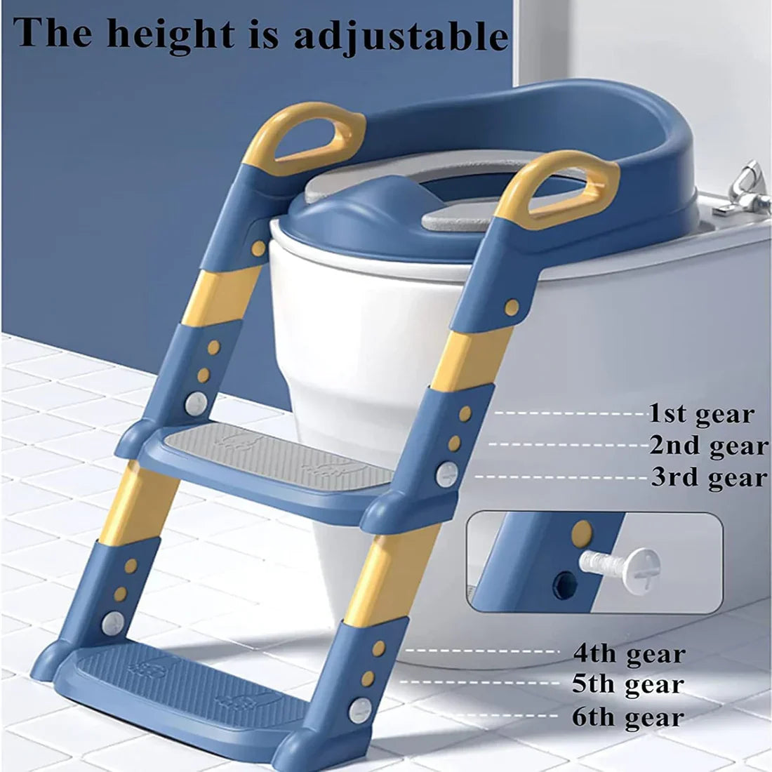 SafeSteps™ Premium Toddler Potty Training Ladder Seat – Stable, Foldable Design