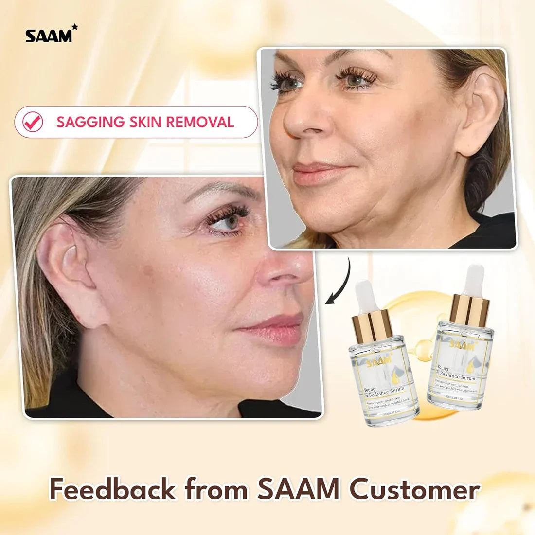 Anti-Aging Argireline & Hyaluronic Acid Face Serum – SAAM Young Serum for Wrinkles, Fine Lines & Firmer Skin