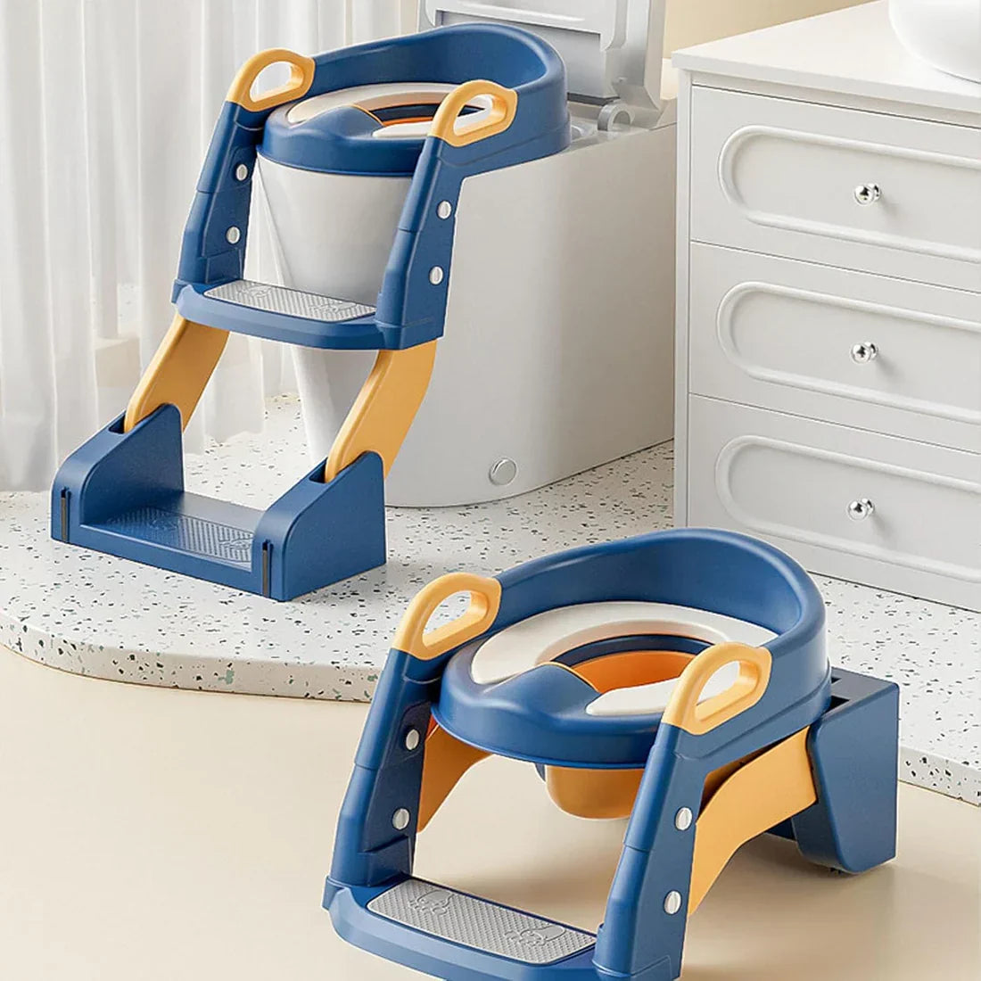 SafeSteps™ Premium Toddler Potty Training Ladder Seat – Stable, Foldable Design