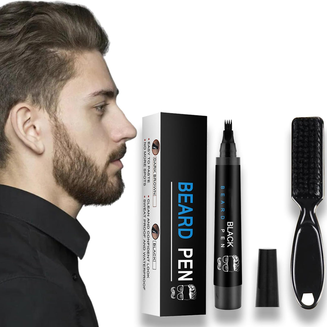 BeardGuard™ Beard Pencil Kit – Waterproof & Sweatproof Filler Pen for Fuller Beard