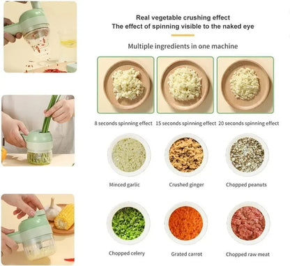 ChopMaster 4 in 1 Portable Electric Vegetable Cutter Set