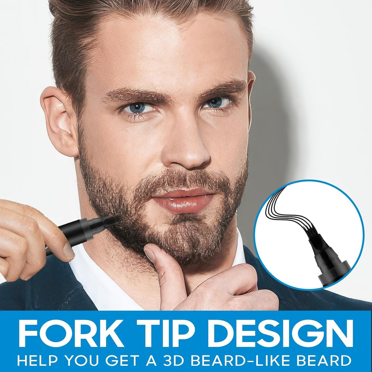 BeardKing™ Filler Pen Kit - Waterproof, Sweatproof, Long-Lasting Beard Pencil for Men