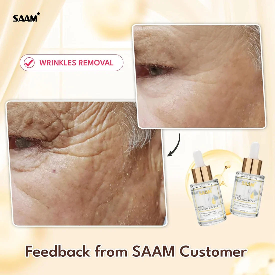 Anti-Aging Argireline & Hyaluronic Acid Face Serum – SAAM Young Serum for Wrinkles, Fine Lines & Firmer Skin
