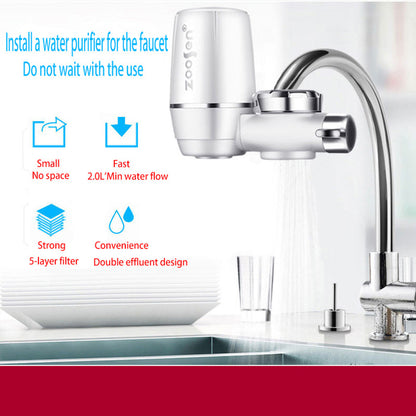 PureFlow™ Faucet Water Purifier – Universal Tap Filter with Activated Carbon Filtration